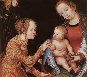 CRANACH, Lucas the Elder The Mystic Marriage of St Catherine (detail) fhg oil painting picture wholesale